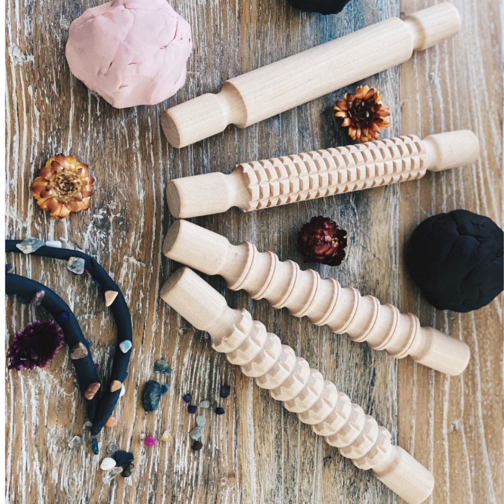 button to buy kids wooden playdough rolling pins