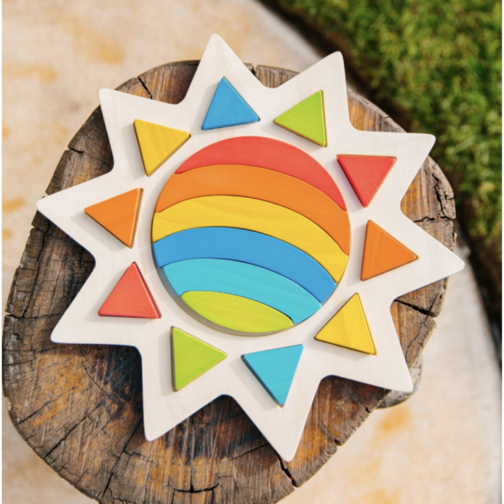 button to buy wooden rainbow sun puzzle