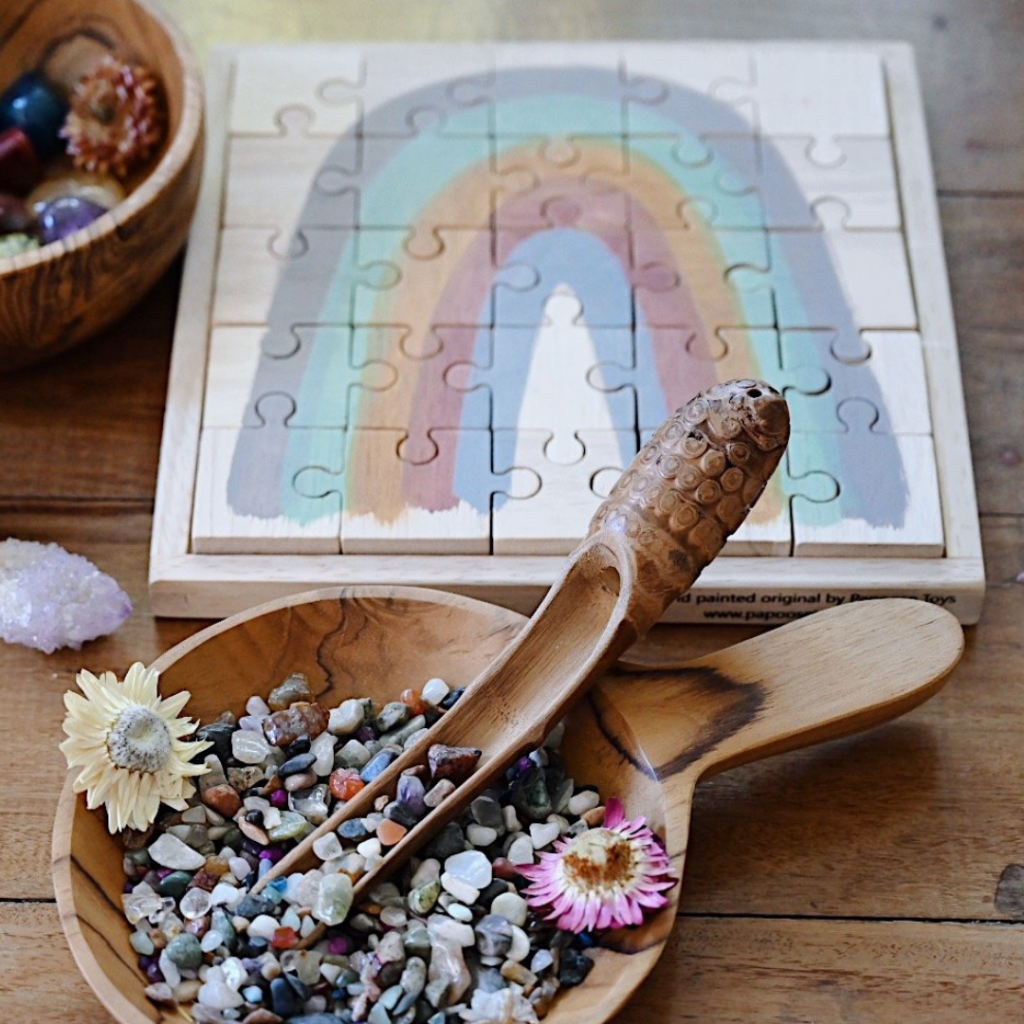 button to buy wooden earth rainbow puzzle