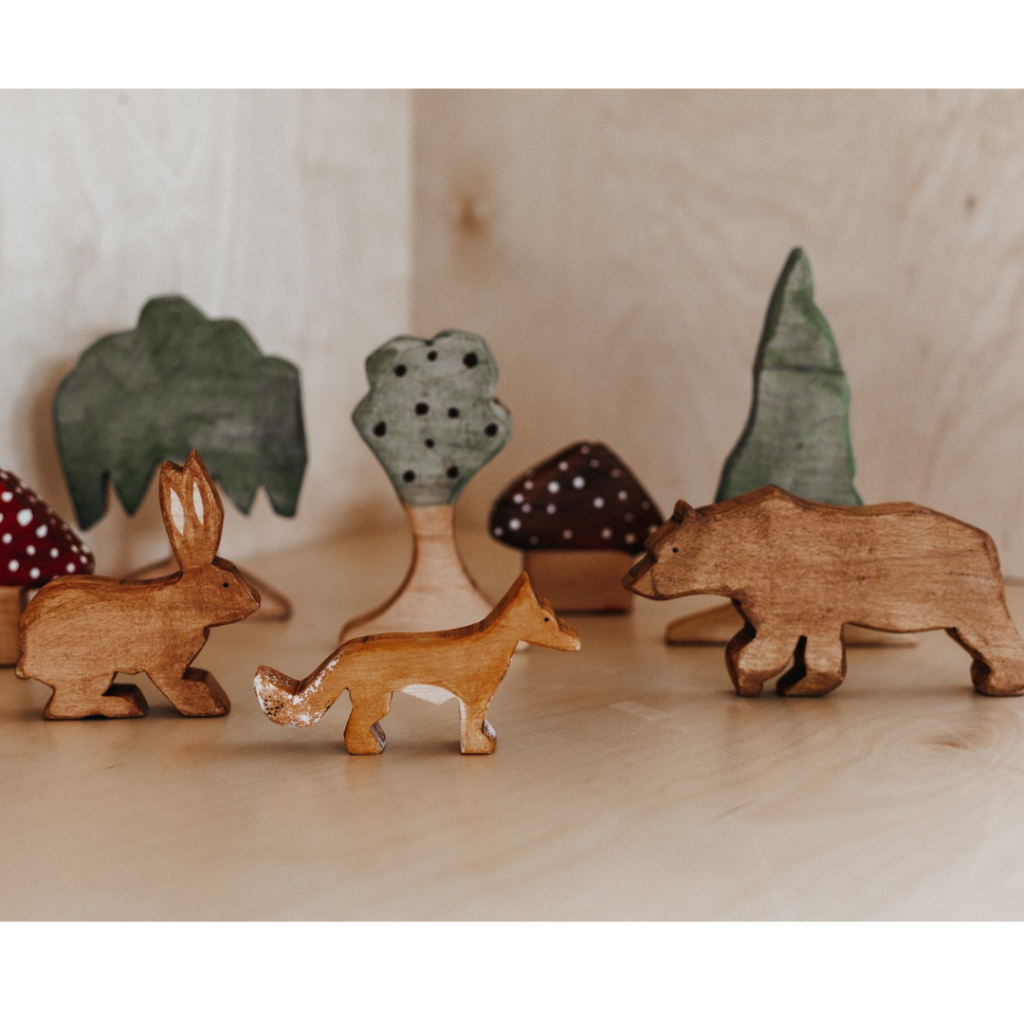 button to buy kids wooden animals